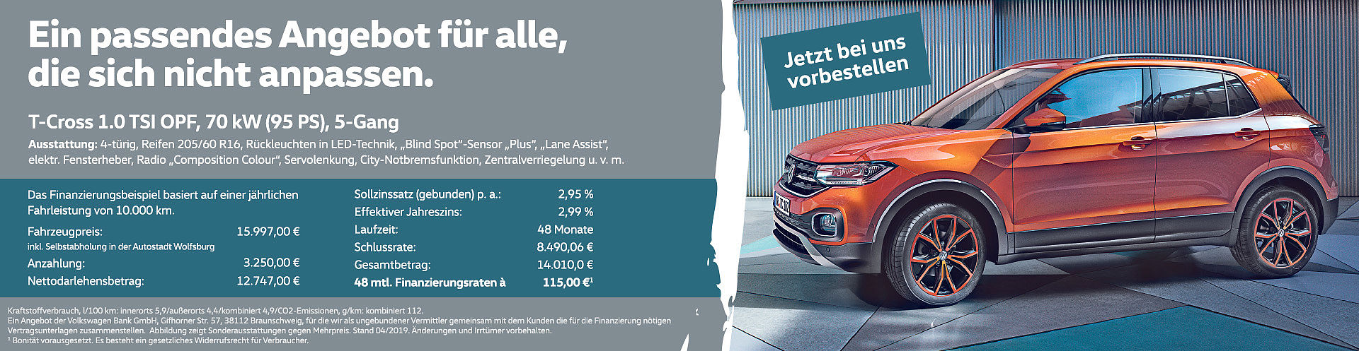 Ihr Neuwagenrabatt - VW T-Cross Style Neuwagen günstig kaufen