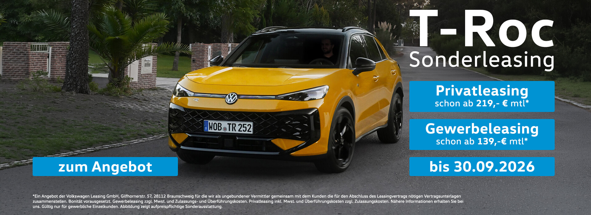 VW T-Roc Sonderleasing