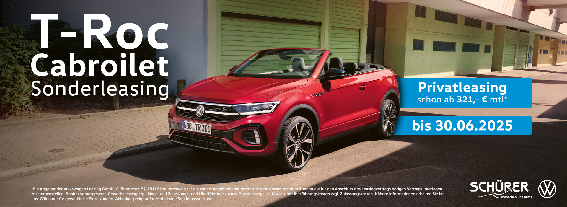 VW T-Roc Cabriolet Privatleasing Autohaus Schürer GmbH & Co. KG Dießen am Ammersee