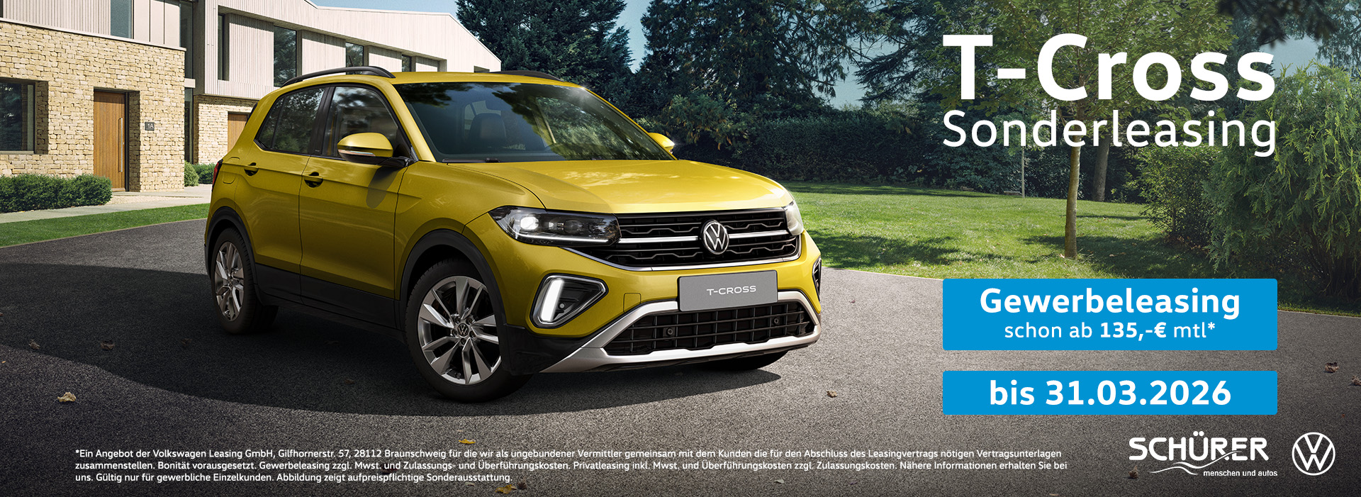 VW T-Cross Gewerbeleasing Autohaus Schürer GmbH & Co. KG Dießen am Ammersee